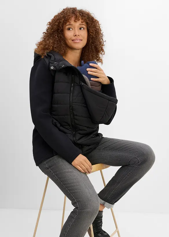 3-in-1 Kombinierte Steppjacke f&uuml;r die Schwangerschaft und danach mit Trageeinsatz (3-tlg. Set), bonprix