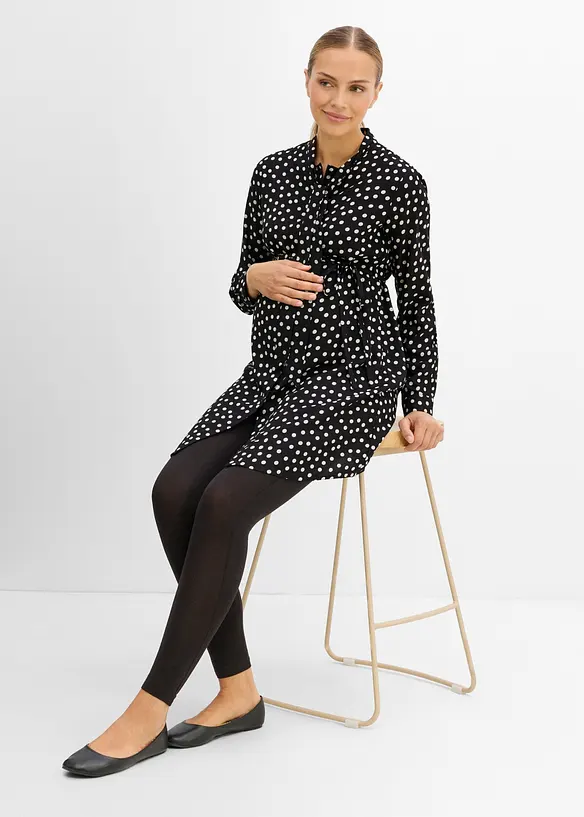 2-in-1 Umstands- und Stillblusenkleid aus flie&szlig;ender Viskose, bonprix