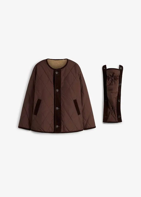 Veste de grossesse 4en1 douillette et r&eacute;versible avec empi&egrave;cement de portage, bonprix
