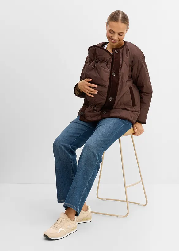Veste de grossesse 4en1 douillette et r&eacute;versible avec empi&egrave;cement de portage, bonprix