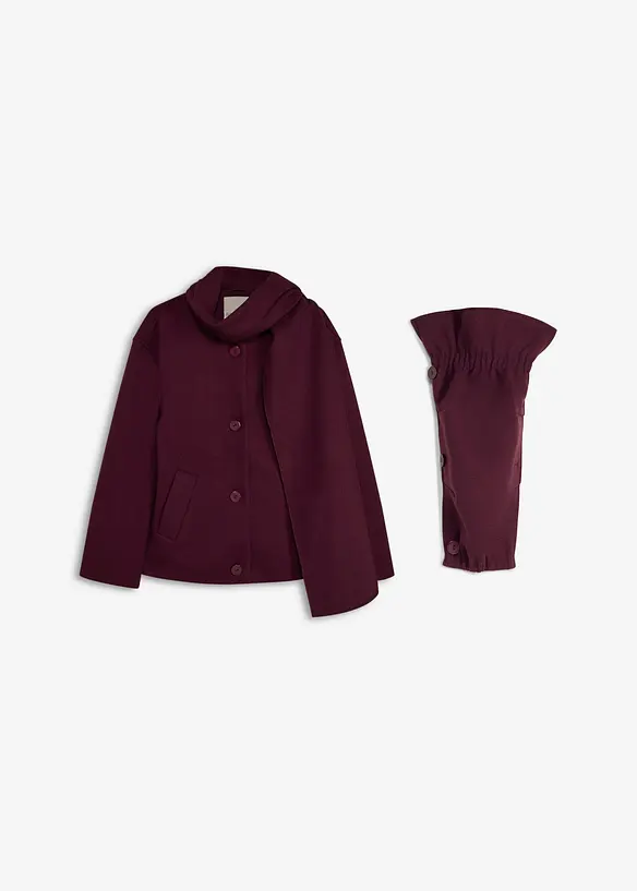 Manteau court de grossesse et de portage avec &eacute;charpe (ens. 3&nbsp;pces), bonprix
