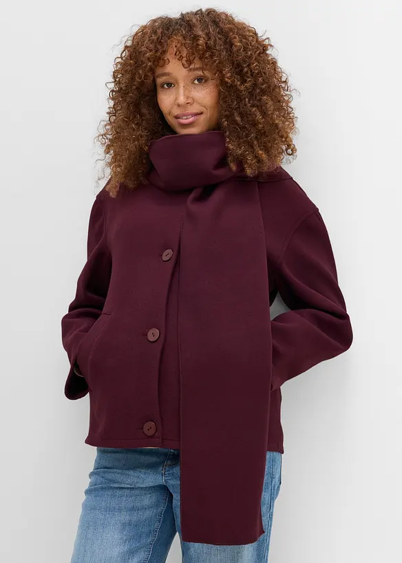 Manteau court de grossesse et de portage avec &eacute;charpe (ens. 3&nbsp;pces), bonprix
