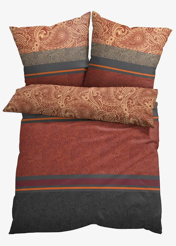 Biber-Bettw&auml;sche mit Ornamenten, bonprix