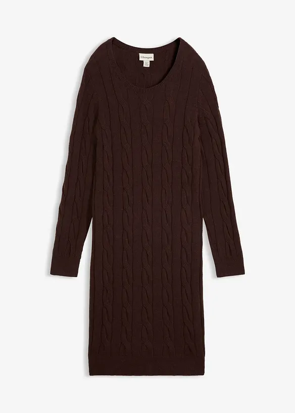 Robe en maille torsad&eacute;e, bonprix