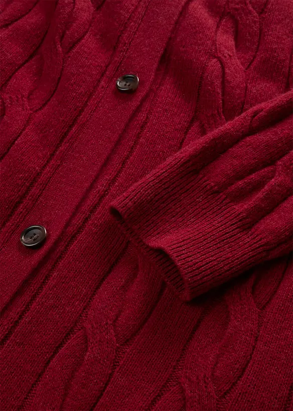 Longstrickjacke aus weichem Woll-Mix, bonprix