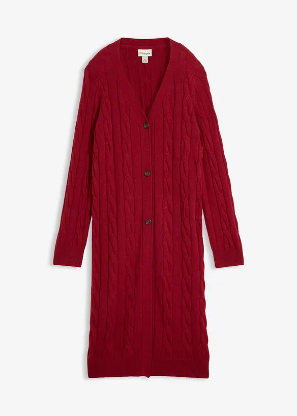 Longstrickjacke aus weichem Woll-Mix, bonprix