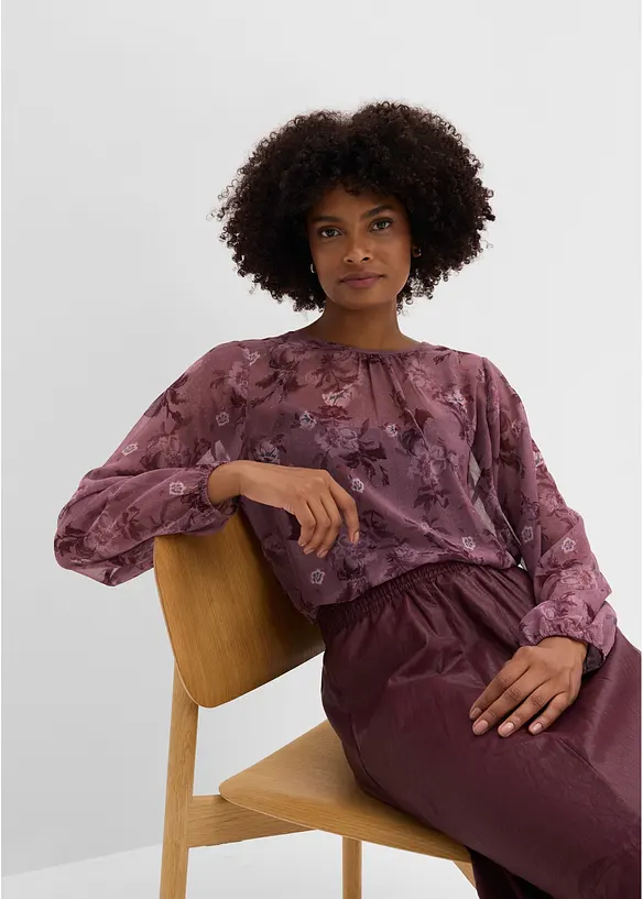 transparente Chiffon-Tunika, bonprix