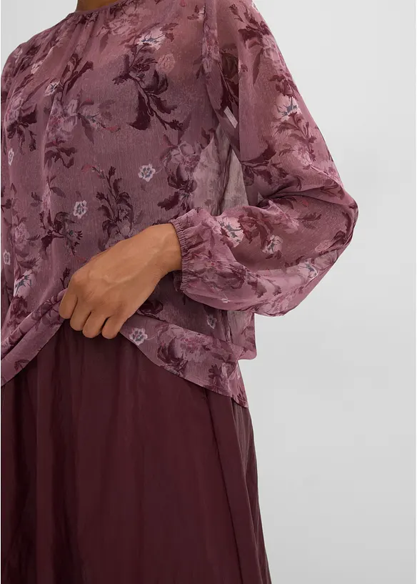 transparente Chiffon-Tunika, bonprix