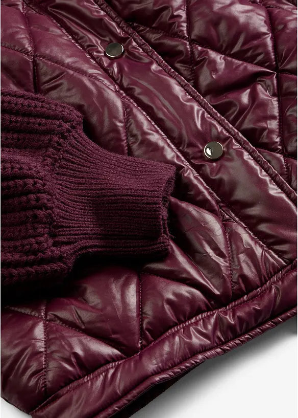 Stepp-Blouson mit Strick&auml;rmeln, bonprix