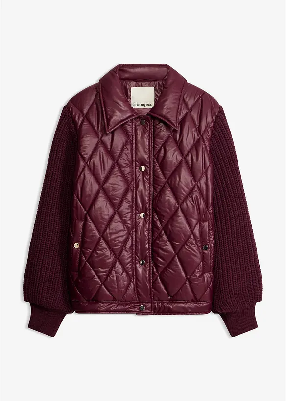 Stepp-Blouson mit Strick&auml;rmeln, bonprix