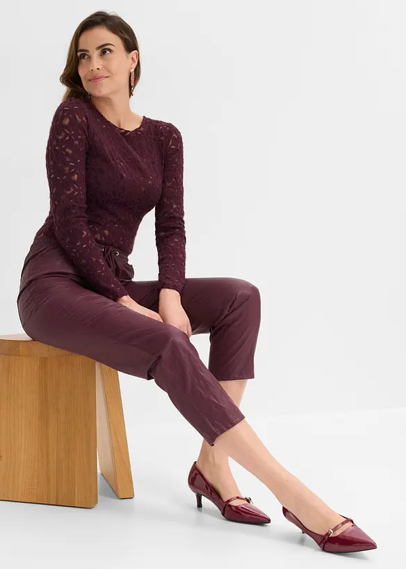 Lederimitat Schlupfhose, bonprix