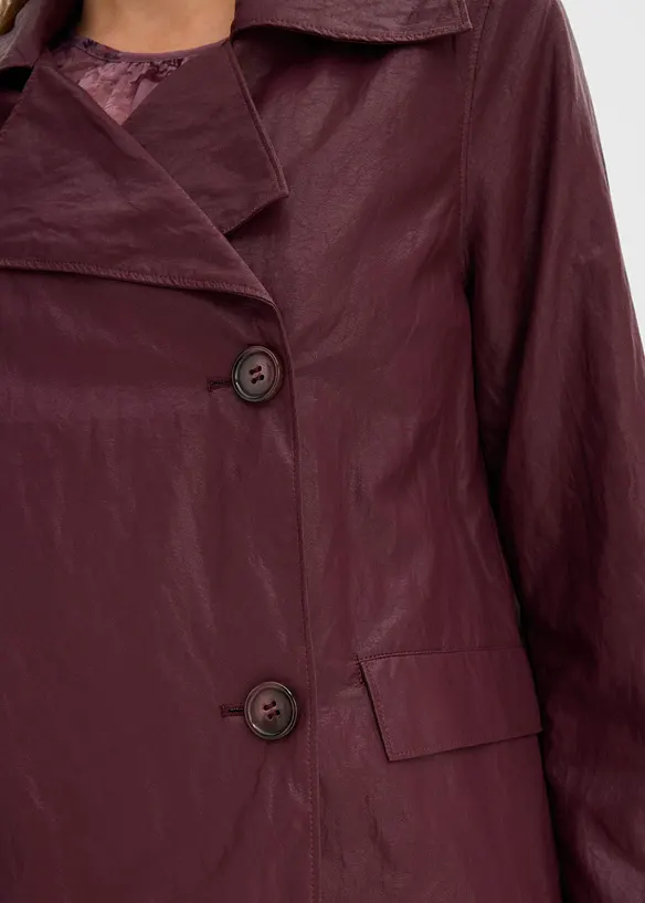 Lederimitat-Jacke in Crinkle-Optik, bonprix