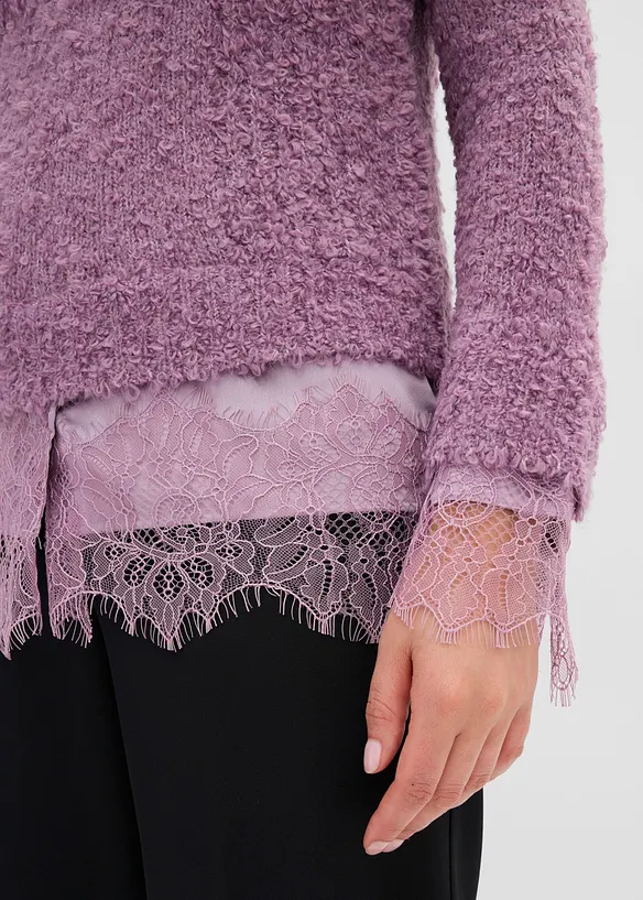 Pullover mit Bluseneinsatz, bonprix