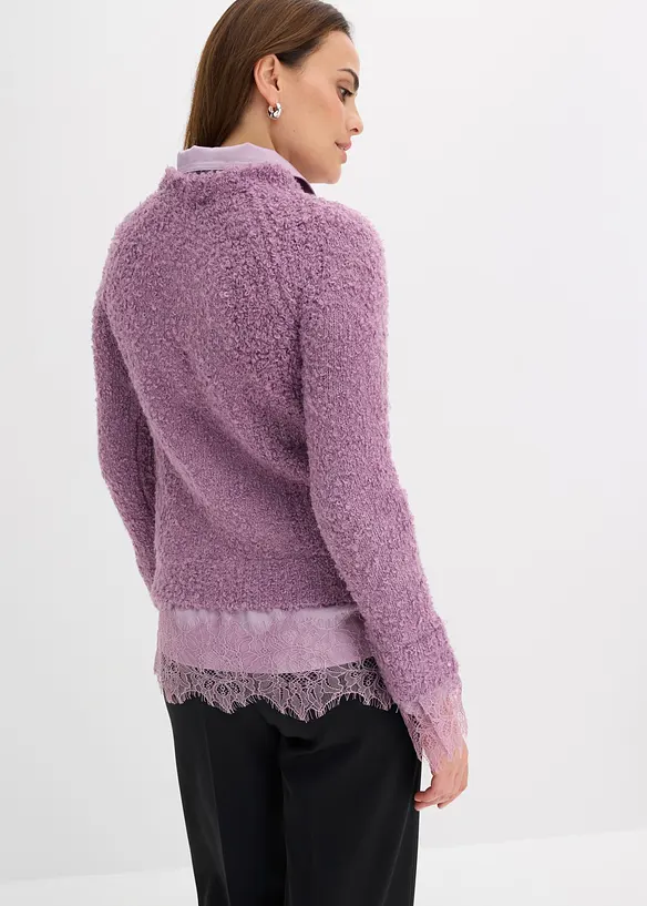 Pullover mit Bluseneinsatz, bonprix