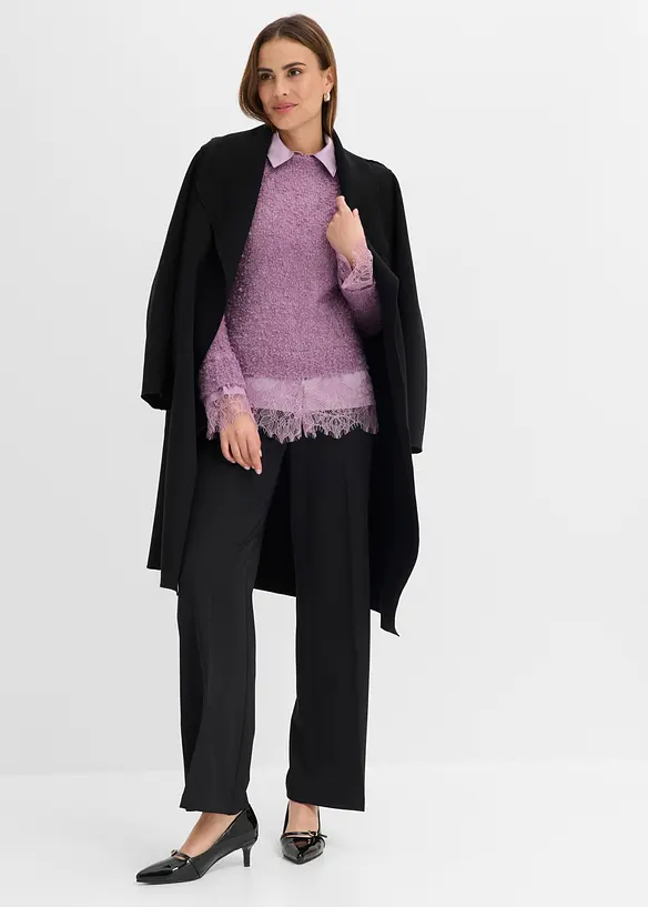 Pullover mit Bluseneinsatz, bonprix