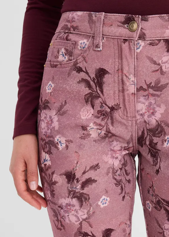 Twillhose mit Blumen-Design, bonprix
