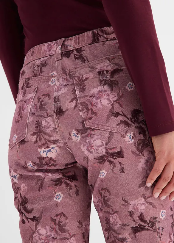 Twillhose mit Blumen-Design, bonprix