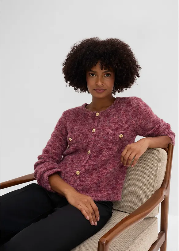 Strickjacke mit Effektgarn, bonprix