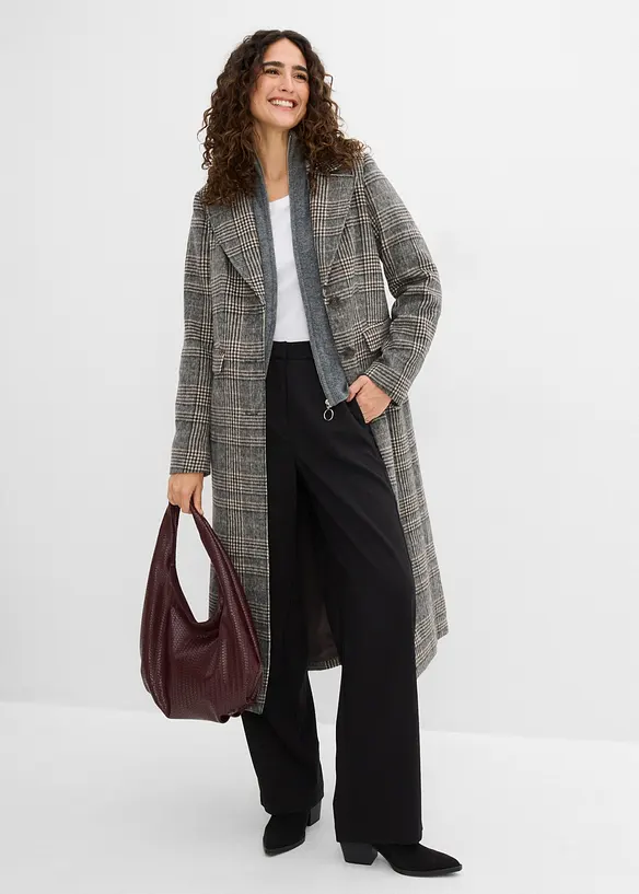 Manteau &agrave; carreaux, bonprix
