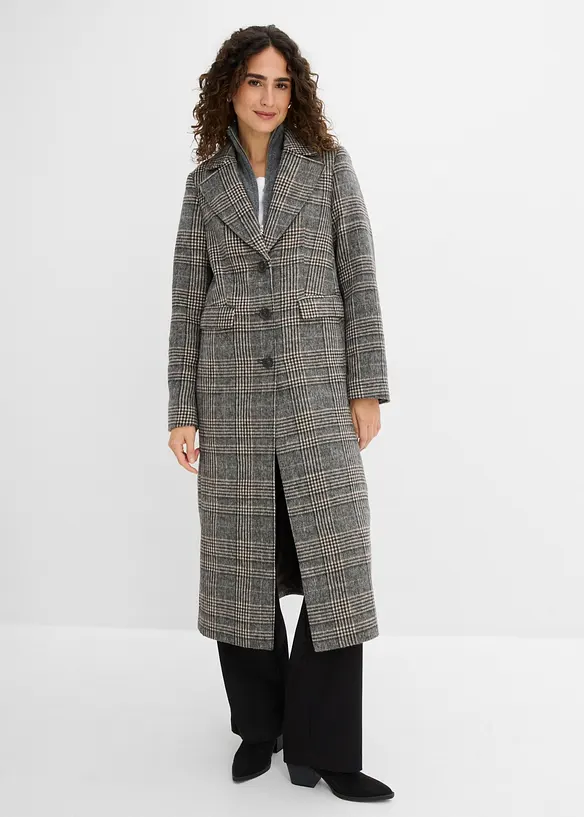 Manteau &agrave; carreaux, bonprix