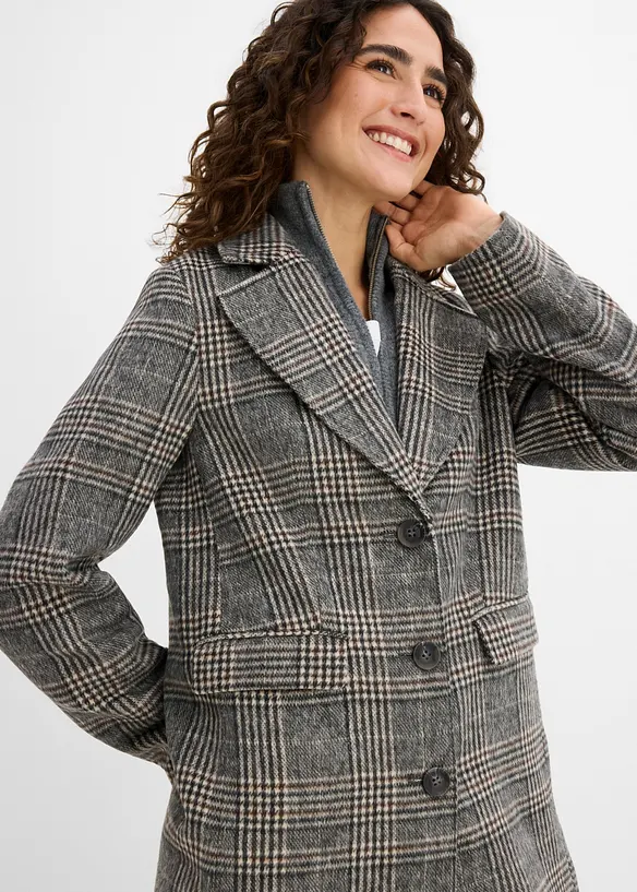 Manteau &agrave; carreaux, bonprix