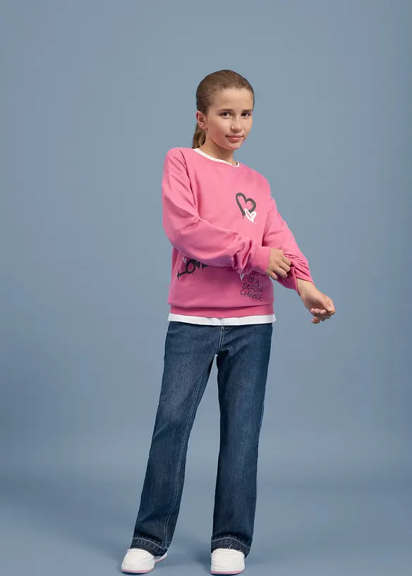 Flared-Jeans Mid Waist, bonprix