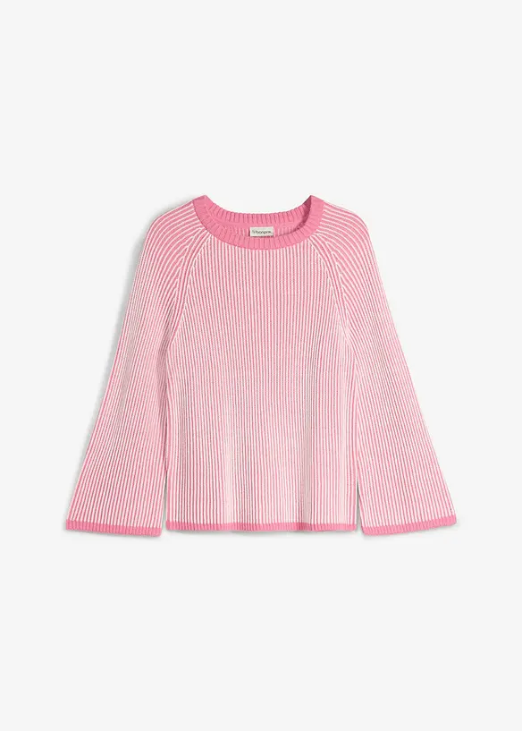 Gerippter Grobstrick-Pullover, bonprix
