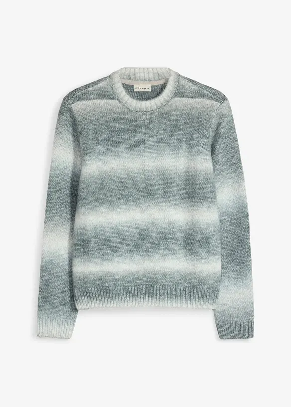 Grobstrick-Pullover mit Wolle und Farbverlauf, bonprix