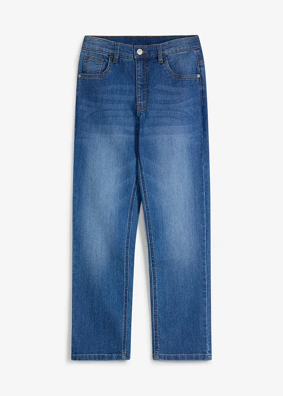 Regular-Fit-Stretchjeans mit verstellbarem Bund, Straight, bonprix
