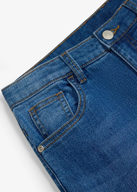 Regular-Fit-Stretchjeans mit verstellbarem Bund, Straight, bonprix