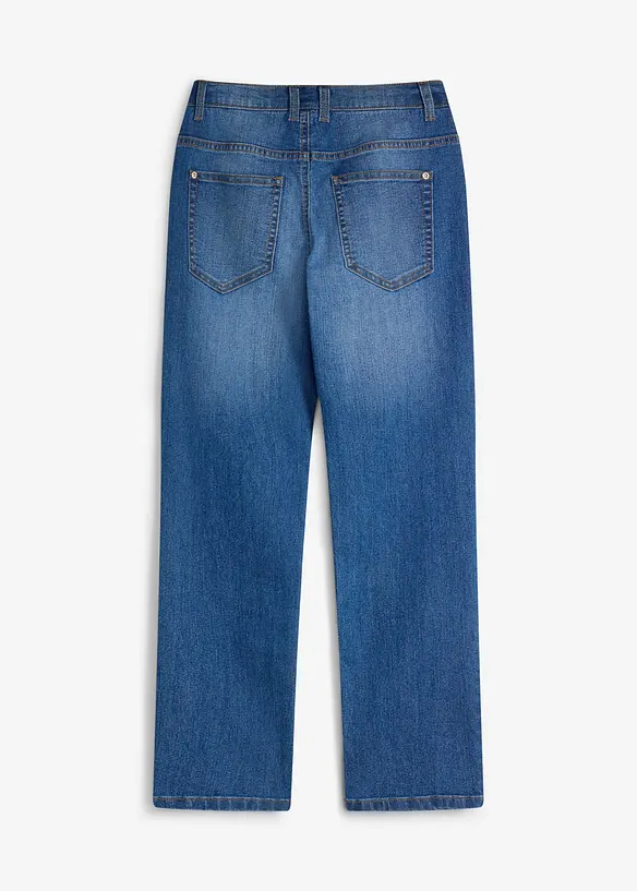 Regular-Fit-Stretchjeans mit verstellbarem Bund, Straight, bonprix