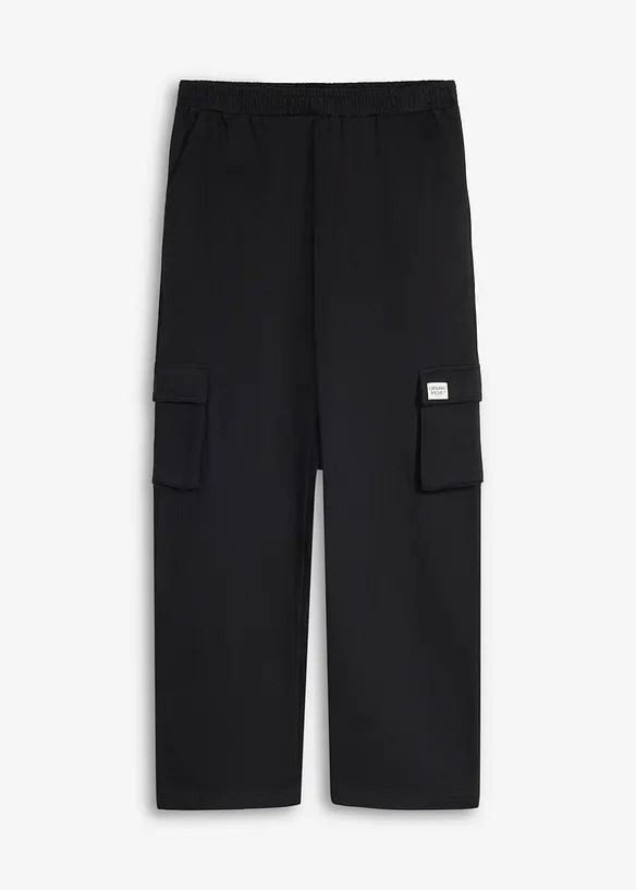 Cargo-Jogginghose aus weicher Bio Baumwolle in Loose Fit, bonprix