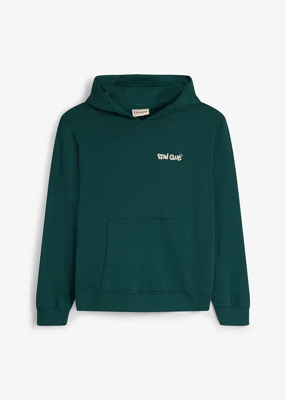 Hoodie aus weicher Bio Baumwolle mit gro&szlig;em R&uuml;ckendruck, bonprix