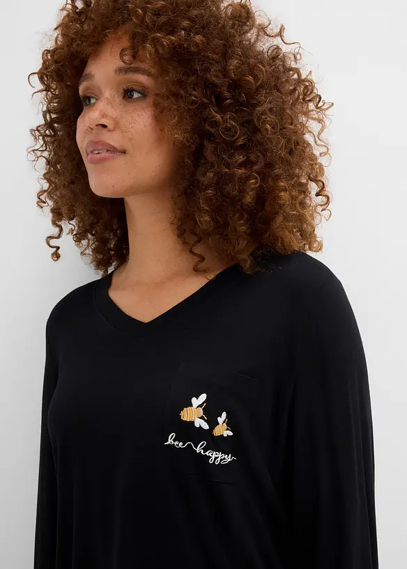 Langarmshirt aus softer Viskose, bonprix