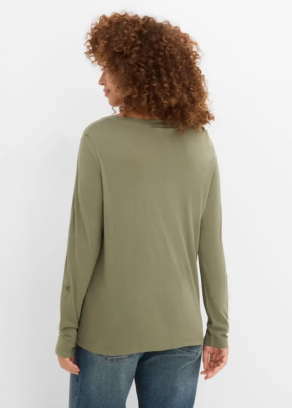 T-shirt manches longues doux, bonprix