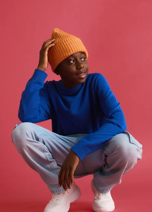 Jean cargo loose &agrave; taille &eacute;lastiqu&eacute;e, droit, bonprix