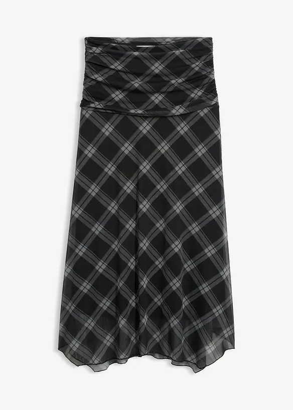 Jupe en jersey et mesh fin, bonprix