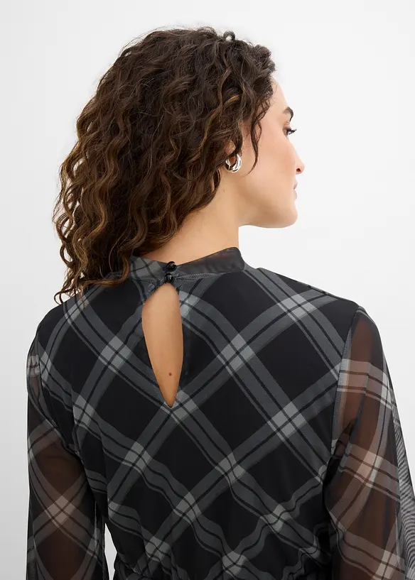 Jerseykleid aus feinem Mesh, bonprix