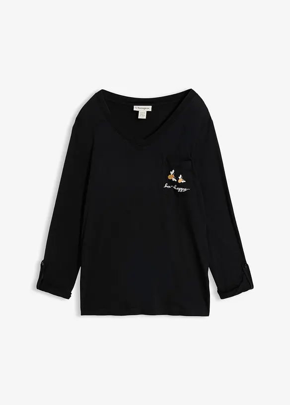 Langarmshirt aus softer Viskose, bonprix