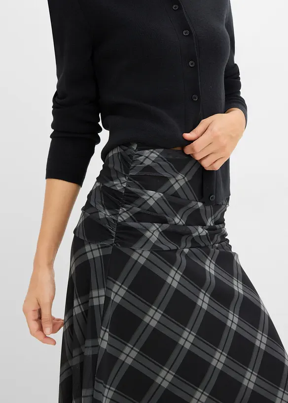 Jupe en jersey et mesh fin, bonprix