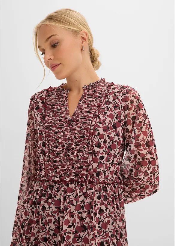 Jerseykleid aus feinem Mesh, bonprix