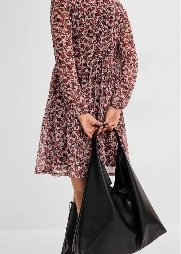 Jerseykleid aus feinem Mesh, bonprix