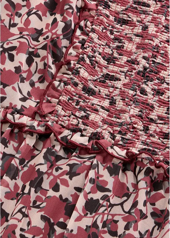 Jerseykleid aus feinem Mesh, bonprix