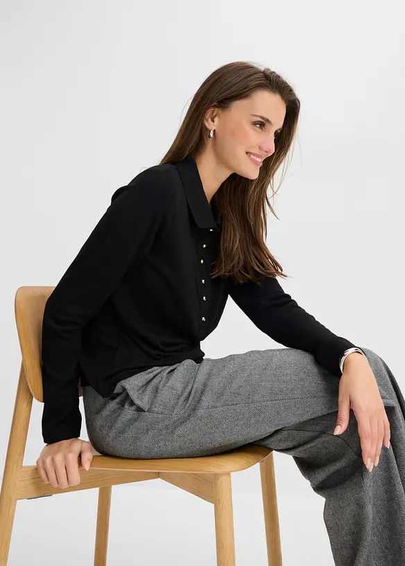 Poloshirt aus softem Viskose-Mix, bonprix