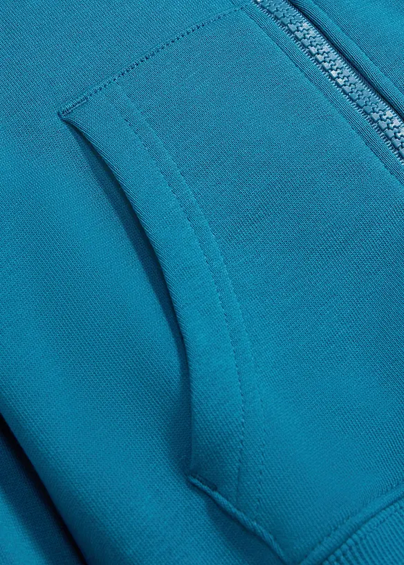 Sweat zipp&eacute; en coton &agrave; capuche, bonprix