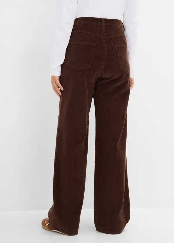 High-Waist-Cordhose aus Baumwoll-Mix, bonprix