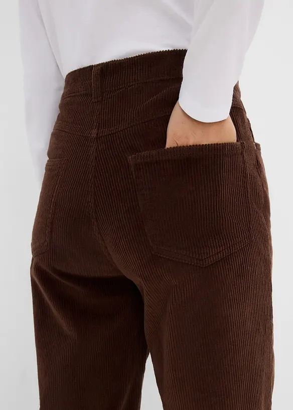 High-Waist-Cordhose aus Baumwoll-Mix, bonprix
