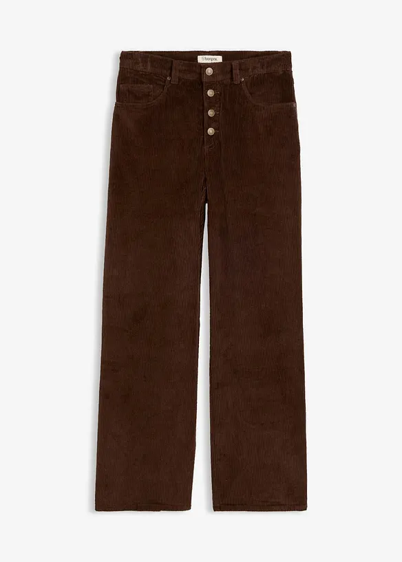 High-Waist-Cordhose aus Baumwoll-Mix, bonprix
