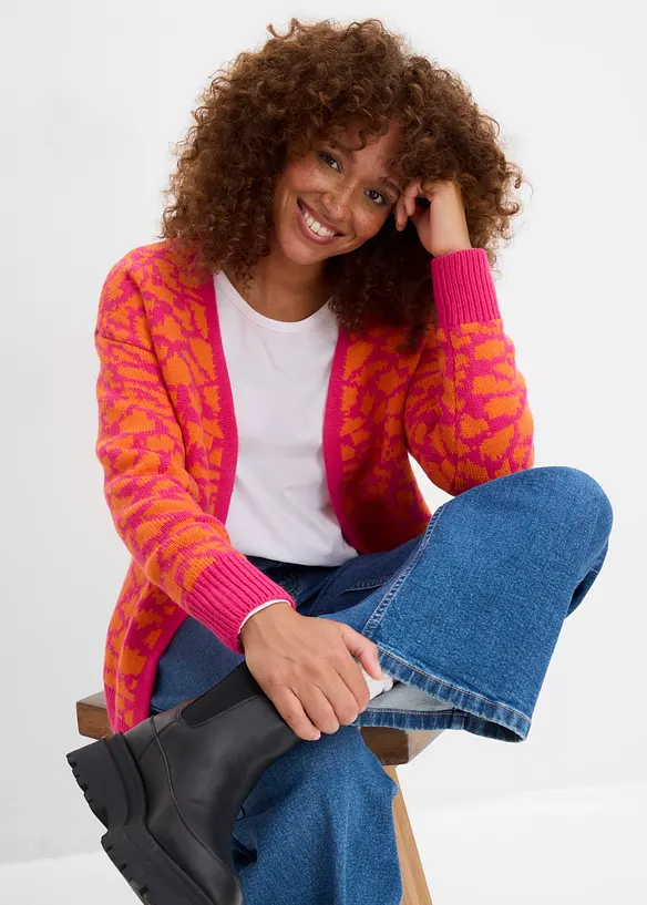 Weite Grobstrickjacke, bonprix