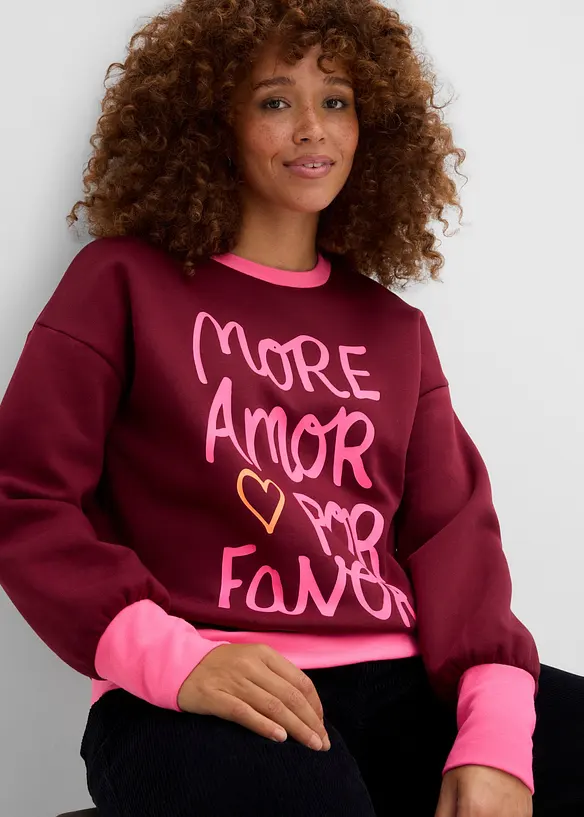 Sweat en coton m&eacute;lang&eacute;, bonprix